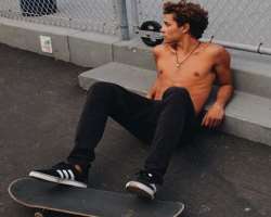 He enjoys skateboarding in his free time.